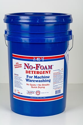 No-Foam Detergent for machine warewashing